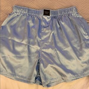 American Eagle Outfitters Satin Blue Boxers